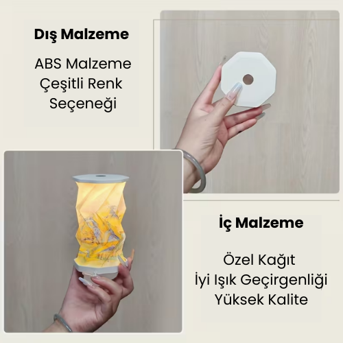 Katlanır Portatif Origami Gece Lambası Hediyelik, Günlük Kullanım