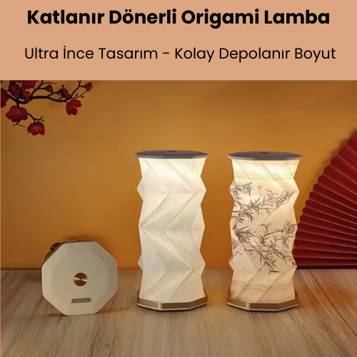 Katlanır Portatif Origami Gece Lambası Hediyelik, Günlük Kullanım